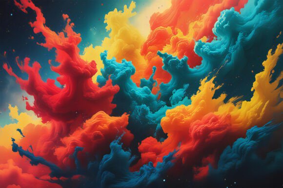 A Colorful Smoke in the Sky: A Versatile Background for Creative Projects
