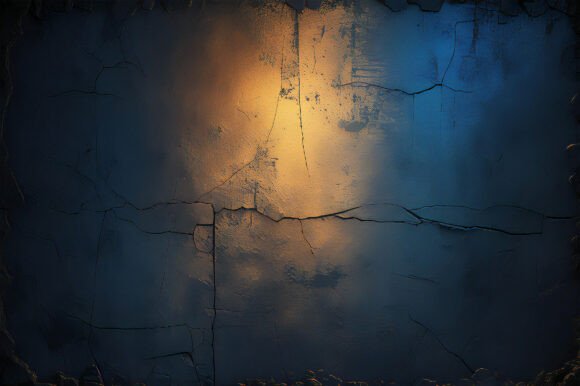 A Cracked Wall with a Light Shining