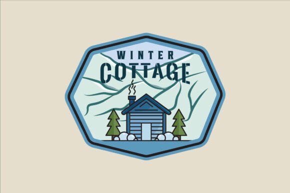 Cabin Emblem Logo Vector Illustration