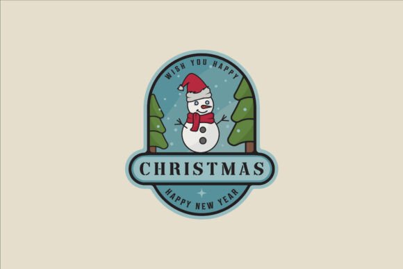 Christmas Snowman Emblem Logo Line Color: A Versatile Design for Holiday Celebrations