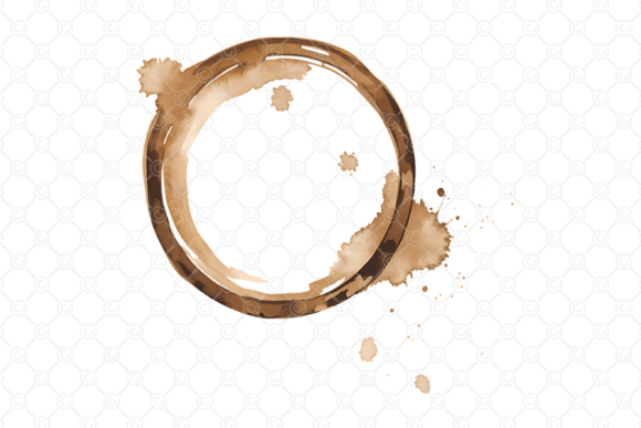 Coffee Stain PNG, Tea Cup Spill Ring 021: A Unique Design Element for Creative Projects