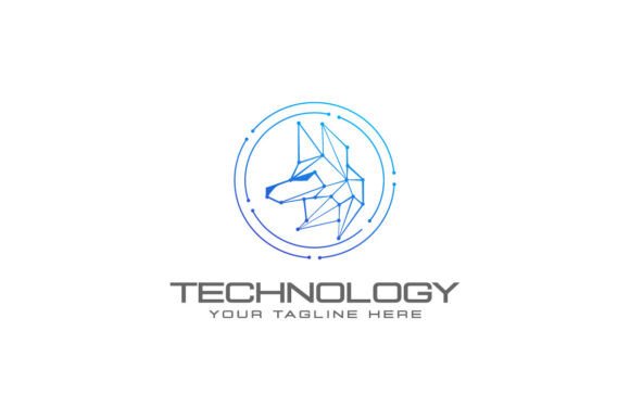 Futuristic Geometric Wolf Head Logo: A Symbol of Innovation and Strength