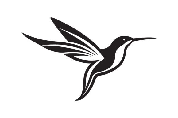 Hummingbird Silhouette Vector Icon
