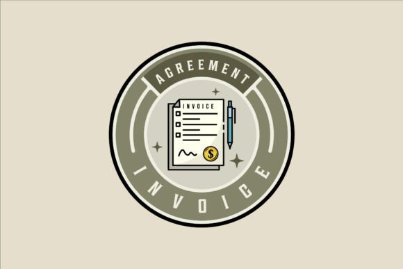 Invoice Emblem Logo Vector Color: A Versatile Design for Business and Finance