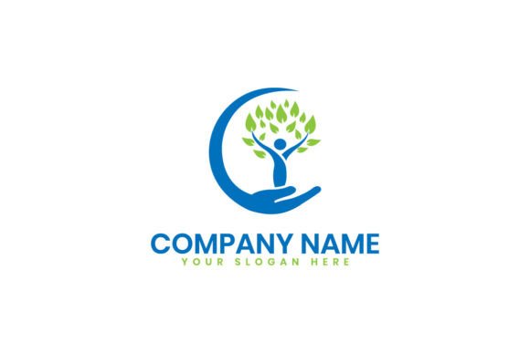 Nurturing Life Tree Vector Logo Symbolizes Growth, Vitality, and Compassion
