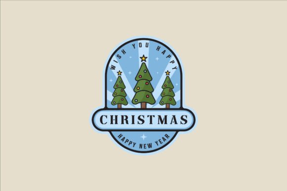 Pine Tree Christmas Emblem Logo Line: A Versatile Design for Holiday Celebrations