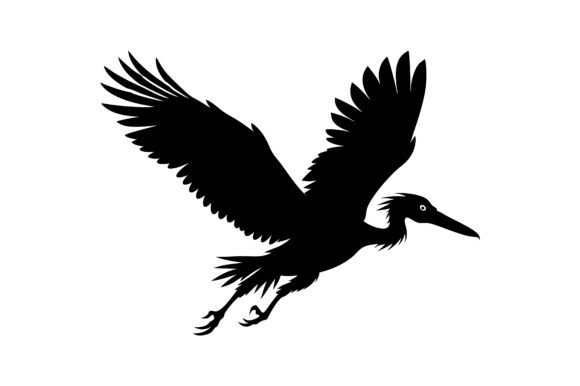 Shoebill Bird Silhouette Icon Bundle