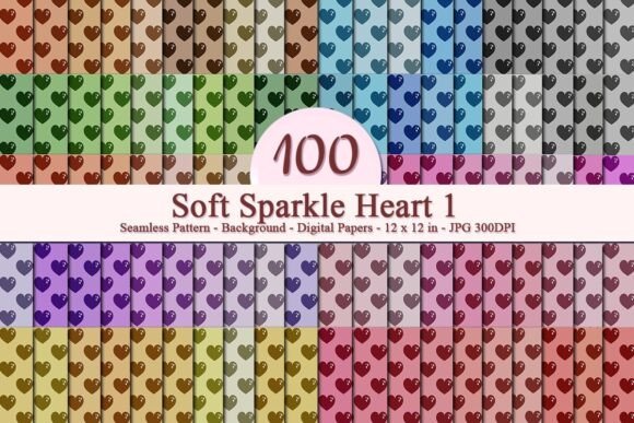 Soft Sparkle Heart 1 Seamless Pattern