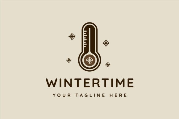 Weather Temperature Thermometer Logo: A Vintage Design for Modern Use